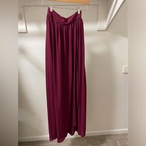 Anthropologie Wine Maxi Skirt